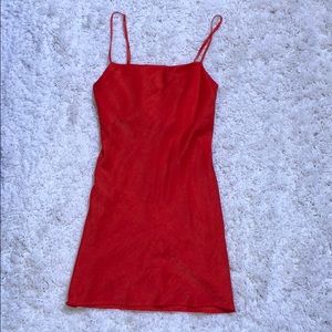 Red Satin Dress